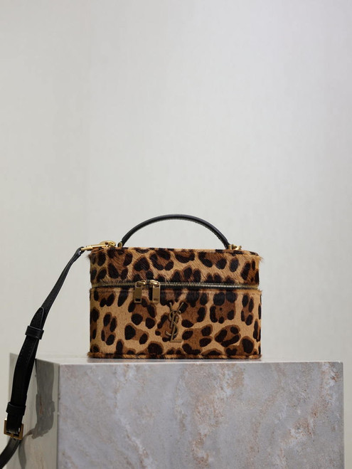 YSL 766731 GABY vanity bag in Leopard print