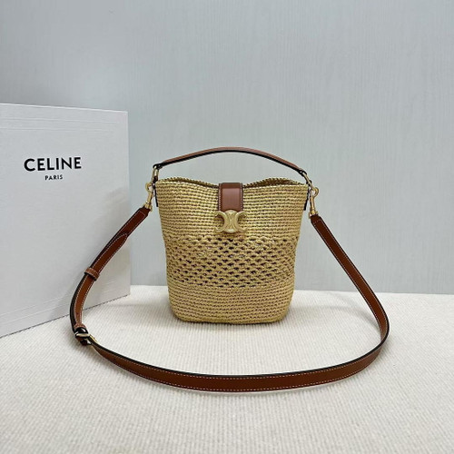 Celine LOUISE Small Bucket TRIOMPHE bag 119742 Nature