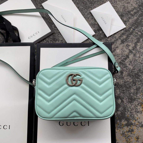 Gucci 448065 GG Marmont Matelassé Mini Bag Light Green - luxibagsmall