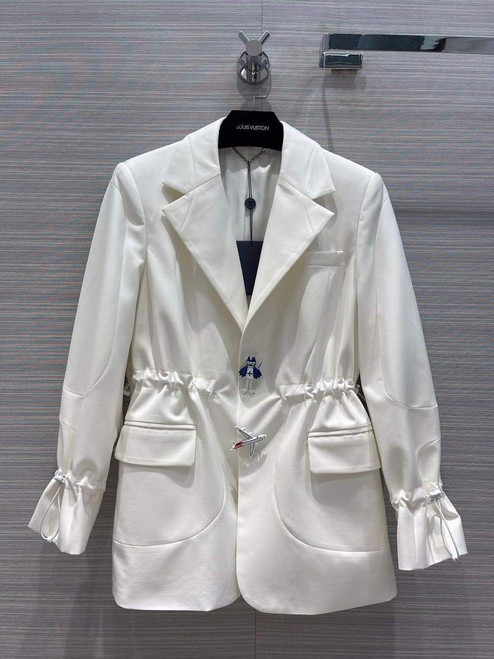 Louis Vuitton Women's Clothing Belted Short Wrap Jacket White 88009