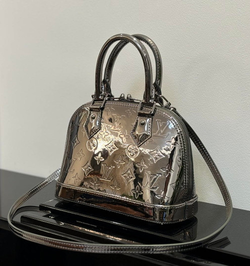 LV M26335 Louis Vuitton Alma BB Bag Silver Black