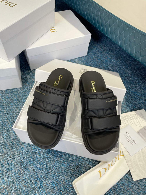 Dior Women's Shoes DIO(R) Evolution Slide Quilted Cannage KCQ716CQC Black