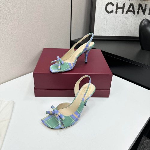Dior Women Bow Heeled Slingback Sandal KCO579SAT_S10W Satin D10043