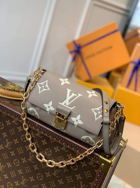 LV M45836 Louis Vuitton M45859  Favorite Monogram Empreinte leather M45813 Gray Cream