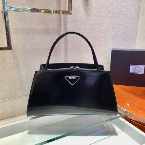 Prada Brushed leather handbag 1BA327 Black