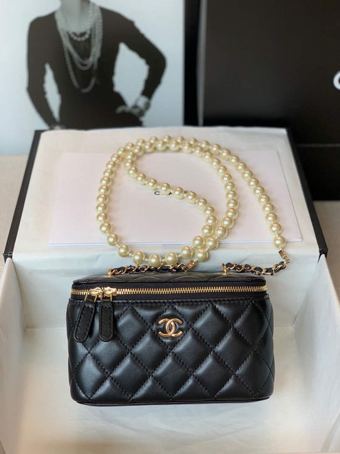 Chanel AP2582 Vanity with Chain lambskin Black