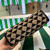 Prada 1BA354 Small Prada Symbole jacquard fabric handbag Apricot Black