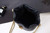 Chanel AS2859 Bucket Bag Shoulder Bag Shiny Grained Calfskin Navy Blue