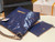 Chanel 22 Small Handbag Shiny Calfskin AS3260 Navy Blue Gold