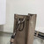 Prada 1BH191 Leather mini shoulder bag Gray