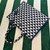 Prada 1BA356 Large Prada Symbole Jacquard Fabric Handbag Blue White
