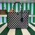 Prada 1BA356 Large Prada Symbole Jacquard Fabric Handbag Blue White