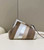 Fendi 8BP129 First Small Leather bag with silver and light brown inlay 80018M