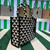 Prada 1BA354 Small Prada Symbole jacquard fabric handbag Black White