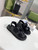Gucci 660243 Women's Sandal With Mini Double G Rubber Black - luxibagsmall