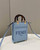 Fendi 8BS051 Mini Sunshine Blue laminated leather shopper