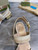 Gucci 655409 Women's Sandal With Chain-Shaped Heel Leather White - luxibagsmall