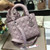Dior M0565 Medium Lady Dior Cannage Calfskin Bag Pink
