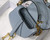 Dior M6008 Bag Saddle Super Mini Bag Cowhide Leather Light Blue
