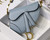 Dior M6008 Bag Saddle Super Mini Bag Cowhide Leather Light Blue
