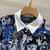 Dior 241R46 Mid Length Belted Dress Blue white