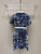 Dior 241R46 Mid Length Belted Dress Blue white