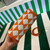 Prada 1BA355 Symbole Jacquard Fabric Micro Bag Orange White