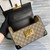 Gucci 603221 Padlock GG Small Bamboo Shoulder Bag Beige/ebony