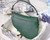 Dior M0446 Dior Saddle Bag M0447 Green Grained Calfskin - luxibagsmall