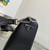 Prada Leather Prada Triangle shoulder bag 1BH190 Black