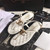 Chanel Women's Sandals Chanel Slippers Lambskin C90182