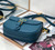 Dior M9319 Medium Bobby Bag Blue Grained Calfskin