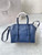 Givenchy BB50J0B00D Mini Antigona Lock Bag in Box Leather Blue