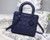 Dior M0565 Medium Lady Dior Cannage Calfskin Bag Navy Blue