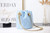 Chanel AS2859 Bucket Bag Shoulder Bag Shiny Grained Calfskin Light Blue