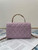 Chanel AS2477 Mini Flap CC Wrapped Bag with Top Handle Pink