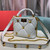 Valentino 0097S Small Roman Stud The Handle Bag In Nappa White