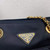 Prada Nylon Vintage Chain Stray Bag 1BD625 Black