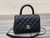 Chanel AS2215 mini flap bag with top handle Bag Black