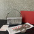 Valentino 8W2B0K53SPV_C8N Garavani Locò small shoulder bag in laminated elaphe Silver