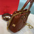 Valentino 0097S Small Roman Stud The Handle Bag In Nappa Brown
