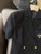 Dio 117P31 Gold Thread Embroidery JAdior⭐️ Double Breasted Black Short Sleeve Dress