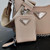 Prada 1BH204 Prada Re-Edition 2005 Saffiano leather Bag in Apricot Silver - luxibagsmall
