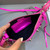 Balenciaga 6940271VG9 Le Cagole Mini Multipouch in Sky Pink Arena lambskin