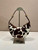 Prada  Arqué printed leather mini shoulder bag 1BC194 Honey White