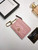 Gucci 627064 GG Marmont Keychain Wallet Pink