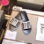 Dior 81178 Diro Letter slippers Sandals  White Black logo - luxibagsmall