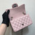 Chanel A69900 Mini Flap Bag Grained Calfskin Pink Silver