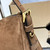 Prada Aimée large nubuck leather shoulder bag 1BC231 Brown