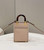 Fendi 8BS051 Mini Sunshine Light Pink laminated leather shopper